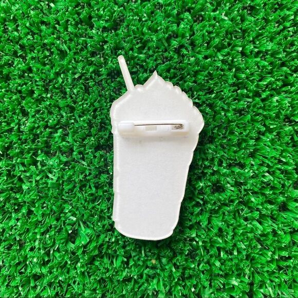 Frappuccino Acrylic Pin/ Brooch - Picture 3 of 4